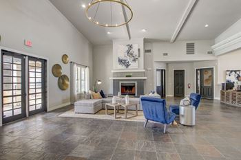 Clubhouse with shuffleboard table